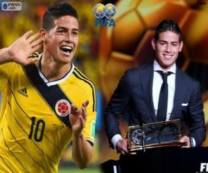 yapboz James Rodríguez için 2014 FIFA Puskás Ödülü